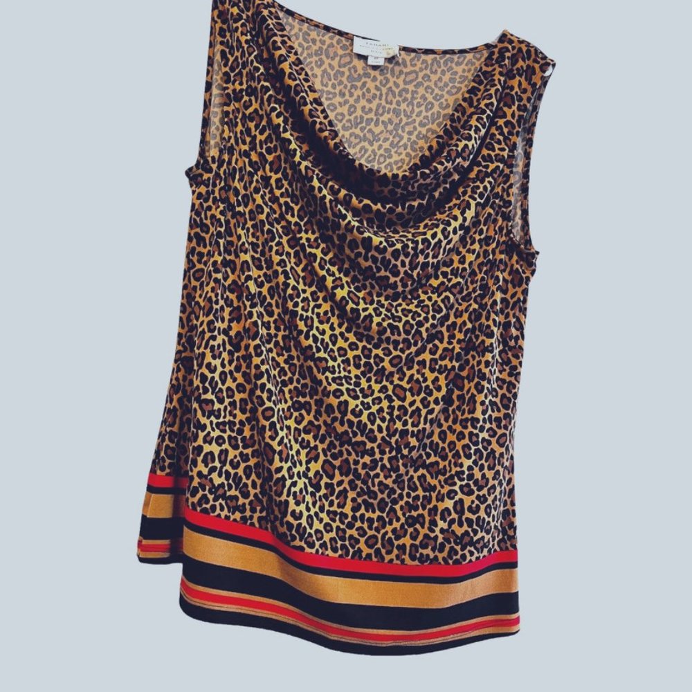 Tahari Arthur S. Levine Cheetah Print 8P